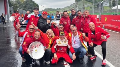 Il figlio di Jarno Trulli con la scuderia di Marzialetti, cittadino onorario di Castorano