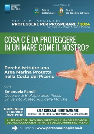 La ricchezza ed il valore della sua biodiversit&agrave; del nostro mare spiegate in un incontro pubblico promosso dai Promotori del Parco Marino del Piceno
