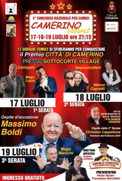 Finisce col botto anche l’edizione 2025 di Camerino Cabaret