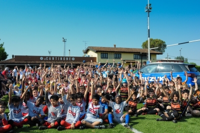 Mondiale U20, oltre ottocento bambini salutano la Coppa a Calvisano