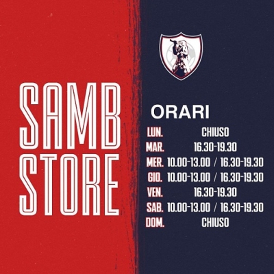 Nuovi orari per il Samb Store
