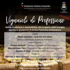 A Controguerra la 7&ordf; edizione della rassegna "Vignaioli di Professione"