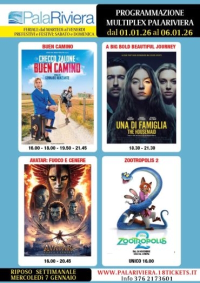 Nuova programmazione del Multiplex Palariviera di San Benedetto del Tronto