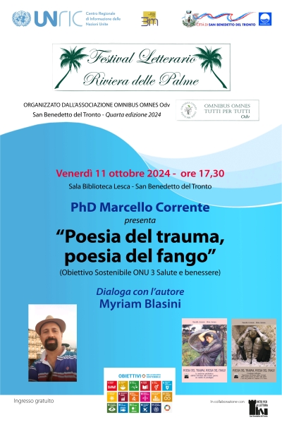 Festival Letterario Riviera delle Palme: 11 ottobre con Marcello Corrente, vincitore del Premio Dickens per la sezione saggistica