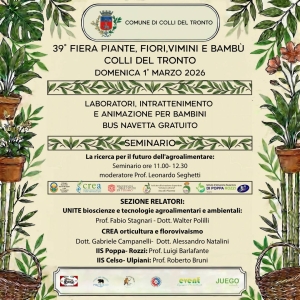 Colli del Tronto - Formazione, natura e comunit&agrave; alla 39&deg; Fiera Piante Fiori Vimini e Bamb&ugrave;