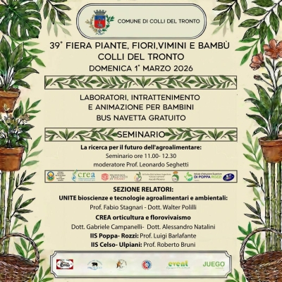 Colli del Tronto - Formazione, natura e comunità alla 39° Fiera Piante Fiori Vimini e Bambù