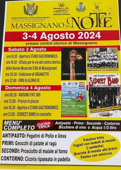 Torna l'evento Massignano IN NOTE