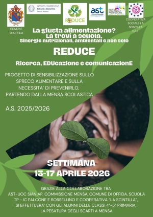 Offida promuove cibo sano e lotta allo spreco: il Comune aderisce alla Green Food Week e al progetto Reduce