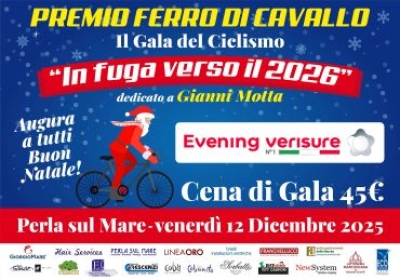 Il gal&agrave; del ciclismo a Porto Sant&rsquo;Elpidio, In Fuga verso il 2026: appuntamento da non mancare il 12 dicembre con Gianni Motta e il Premio Ferro di Cavallo