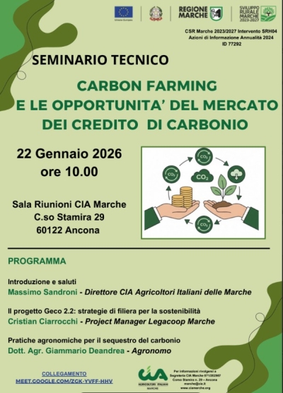 Carbon Farming, seminario Cia Marche
