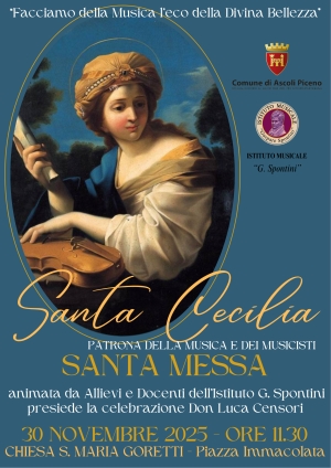 Celebrazione in onore di Santa Cecilia 2025 dell&rsquo;Istituto Musicale &ldquo;Gaspare Spontini&rdquo;