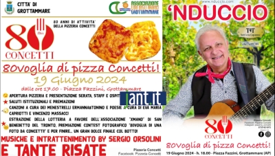 La Pizzeria Concetti di Grottammare festeggia gli 80 anni di attività