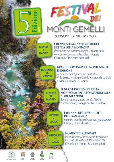 Al via la 5^ edizione del Festival dei Monti Gemelli