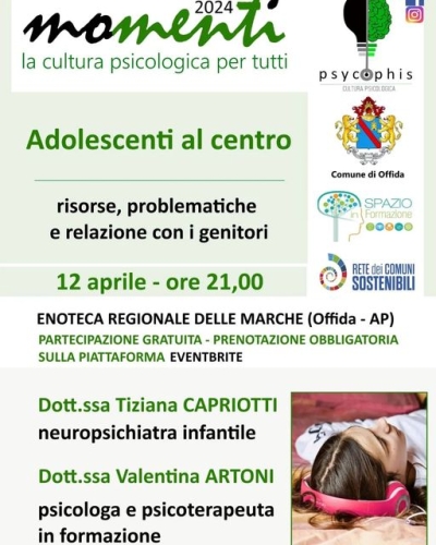 Offida: adolescenti al centro, il nuovo incontro di Psycophis per venerdì 12 aprile
