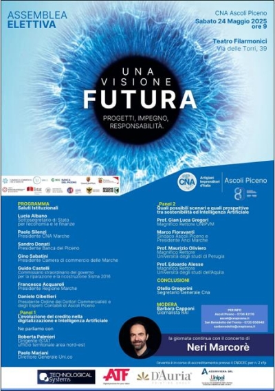 Assemblea elettiva CNA Ascoli Piceno sabato 24 maggio presso il Teatro Filarmonici