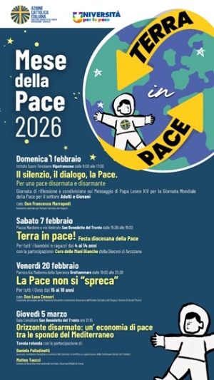 &ldquo;Terra in Pace&rdquo;: l&rsquo;AC della Diocesi di San Benedetto del Tronto lancia il Mese della Pace 2026