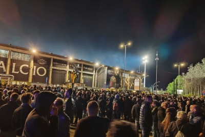 Ascoli retrocede in C, disordini fuori dello stadio