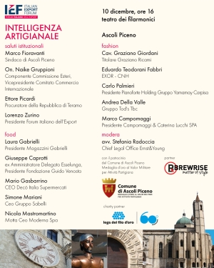 "Intelligenza artigianale" al Teatro dei Filarmonici, marted&igrave; 10 dicembre ospiti internazionali per parlare di "food" e "fashion"