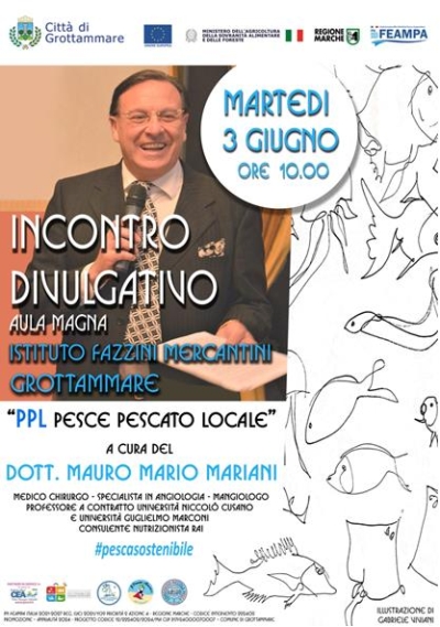 A Grottammare “PPL – Pesce Pescato Locale” incontro divulgativo con il Dott. Mauro Mario Mariani