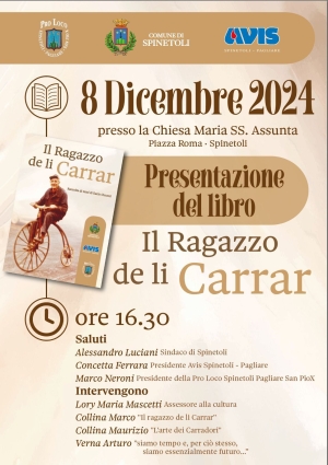 Spinetoli - L&rsquo;Amministrazione comunale di presenta il libro &ldquo;Il ragazzo de&rsquo;li Carrar&rdquo;