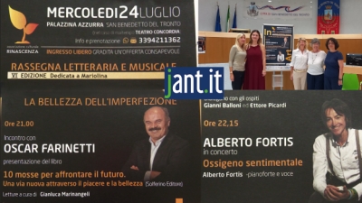 La Bellezza dell'Imperfezione alla Palazzina Azzurra con Oscar Farinetti ed Alberto Fortis