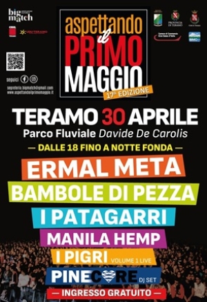 &ldquo;Aspettando il Primo Maggio": Ermal Meta, Bambole Di Pezza e I Patagarri tra i nomi che si esibiranno il 30 aprile al Parco Fluviale di Teramo