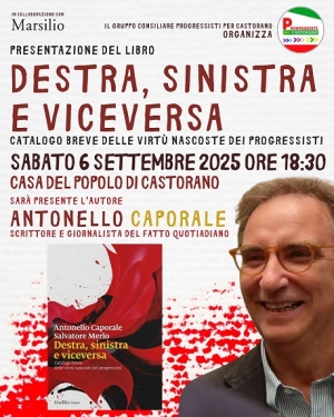 Alla Casa del Popolo di Castorano presentazione del libro "Destra e sinistra e viceversa" di Antonello Caporale