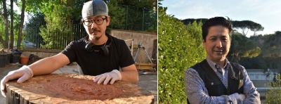 Le sculture di Akiyama padre e figlio al Paese alto di Grottammare