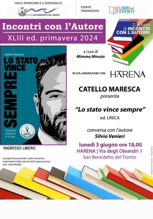 Il magistrato Catello Maresca presenta il libro &rdquo;Lo stato vince sempre. Quando capisce e vuole&rdquo;