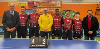 Virtus Servigliano promossa nella Serie A1 nel tennistavolo maschile