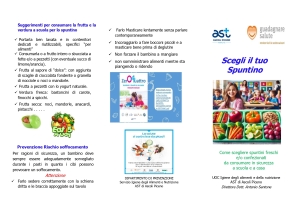 Come scegliere spuntini salutari da far consumare ai bambini: i consigli del Sian dell'Ast di Ascoli