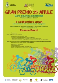 Appignano: al via domenica 7 settembre il Gran Premio 25 aprile &ldquo;Memorial Mario Rimini&rdquo;