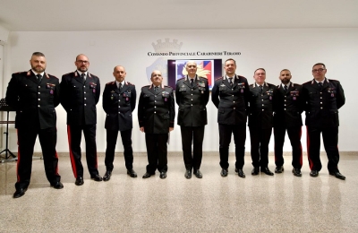 Il Generale di Brigata NEOSI in visita al Comando Provinciale Carabinieri di Teramo per il consueto scambio di auguri