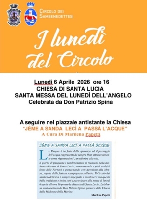 Circolo dei Sambenedettesi, luned&igrave; 6 aprile appuntamento presso la Chiesa di Santa Lucia