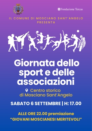 Sabato, Mosciano Sant'Angelo celebra le proprie eccellenze con la &ldquo;Giornata dello Sport e delle Associazioni&rdquo;