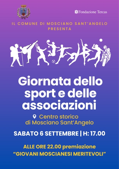Sabato, Mosciano Sant'Angelo celebra le proprie eccellenze con la “Giornata dello Sport e delle Associazioni”