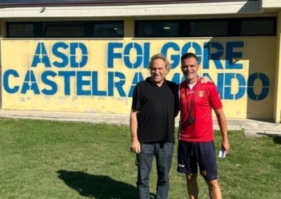 Il Presidente della Recanatese, Daniele Maria Angelini, ha visitato la squadra presso il ritiro di Sefro