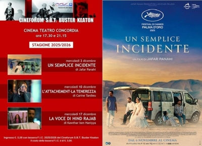 Cineforum Sbt Buster Keaton: mercoledì 3 dicembre apertura stagione 2025/2026