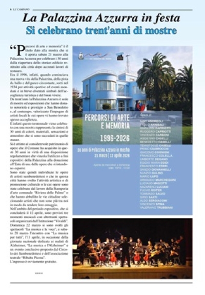 Domenica 12 aprile chiusura della mostra 