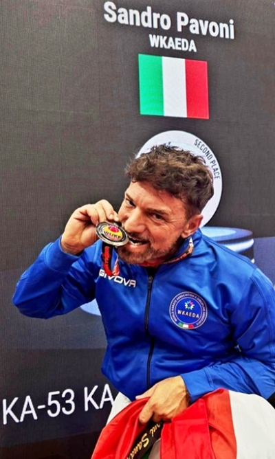Medaglia d’argento per l'atleta di Alba Adriatica Sandro Pavoni ai XV campionati europei di karate Wukf