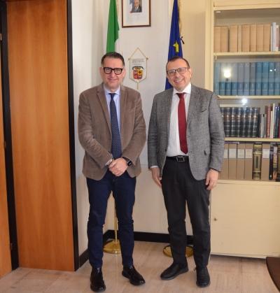 Il neo Questore di Ascoli Piceno Aldo Fusco in visita in Provincia