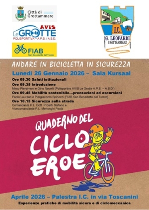 Sicurezza e mobilit&agrave; sostenibile, al via il progetto &ldquo;ANDARE IN BICI IN SICUREZZA&rdquo; a Grottammare
