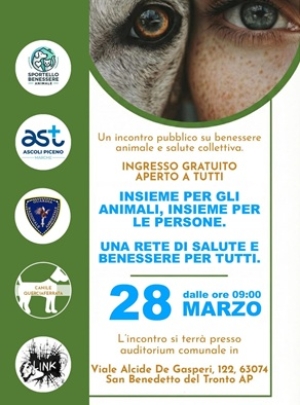 Insieme per gli animali, insieme per le persone: a San Benedetto un convegno sul benessere animale e la salute pubblica