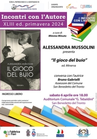 Alessandra Mussolini presenta il libro&rdquo; Il Gioco del Buio&rdquo; sabato 6 Aprile all&rsquo;Auditorium Tebaldini