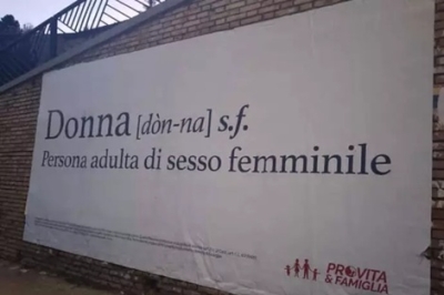 Via alle affissioni di Provita, 'donna è persona di sesso femminile'