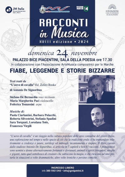 Arpa, violoncello e voce per le fiabe di Antonio De Signoribus