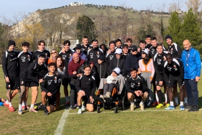 Ascoli Calcio - Visita speciale per la squadra di mister Di Carlo: al Picchio Village i ragazzi dell'Anffas
