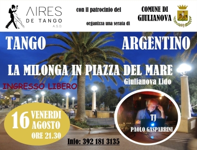 Tango argentino Giulianova il 16 agosto in piazza del Mare