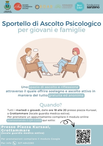 Un anno di Sportello di Ascolto Psicologico Grottammare, numeri e risposte al disagio