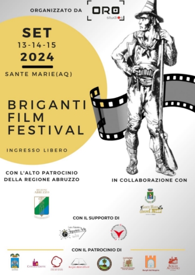 Briganti Film Festival  Prima Edizione 13/14/15 Settembre 2024 Sante Marie (AQ)